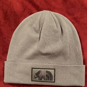 The North Face Green  Beanie with Bear Logo
